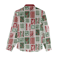 Mele Kalikimaka Hawaiian Quilt and Lei Patchwork Women Casual Shirt LT9 - Polynesian Pride