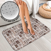 Vintage Aloha Block Quilt Bathroom Set Beige Inspired Lei Motifs LT9 - Polynesian Pride