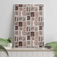 Vintage Aloha Block Quilt Canvas Wall Art Beige Inspired Lei Motifs LT9 - Polynesian Pride