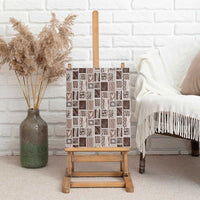 Vintage Aloha Block Quilt Canvas Wall Art Beige Inspired Lei Motifs LT9 - Polynesian Pride