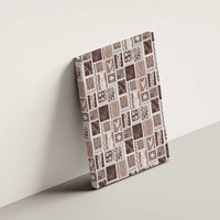 Vintage Aloha Block Quilt Canvas Wall Art Beige Inspired Lei Motifs LT9 - Polynesian Pride