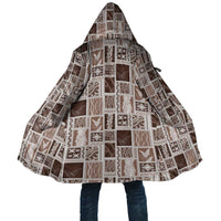 Vintage Aloha Block Quilt Cloak Beige Inspired Lei Motifs LT9 Unisex Beige - Polynesian Pride
