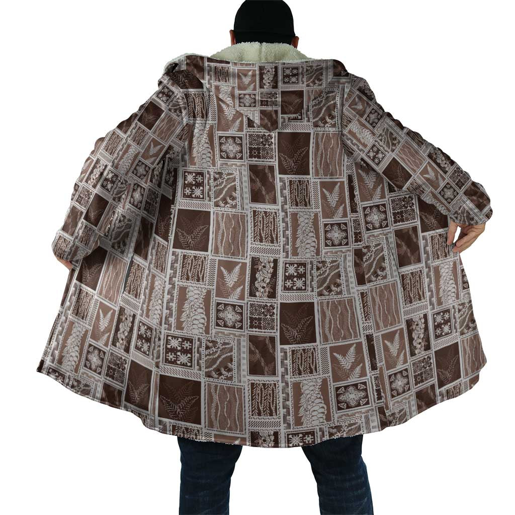 Vintage Aloha Block Quilt Cloak Beige Inspired Lei Motifs LT9 - Polynesian Pride
