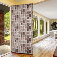 Vintage Aloha Block Quilt Door Cover Beige Inspired Lei Motifs LT9 - Polynesian Pride