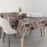 Vintage Aloha Block Quilt Tablecloth Beige Inspired Lei Motifs LT9 - Polynesian Pride