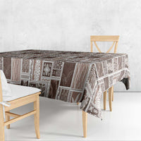 Vintage Aloha Block Quilt Tablecloth Beige Inspired Lei Motifs LT9 - Polynesian Pride