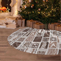 Vintage Aloha Block Quilt Tree Skirt Beige Inspired Lei Motifs LT9 - Polynesian Pride