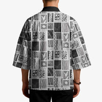 Vintage Aloha Block Quilt Kimono Black Inspired Lei Motifs LT9 - Polynesian Pride