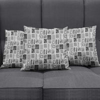 Vintage Aloha Block Quilt Pillow Cover Black Inspired Lei Motifs LT9 - Polynesian Pride