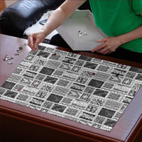 Vintage Aloha Block Quilt Puzzle Black Inspired Lei Motifs LT9 - Polynesian Pride