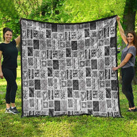 Vintage Aloha Block Quilt Quilt Black Inspired Lei Motifs LT9 - Polynesian Pride