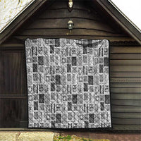 Vintage Aloha Block Quilt Quilt Black Inspired Lei Motifs LT9 - Polynesian Pride