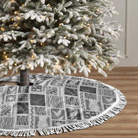 Vintage Aloha Block Quilt Tree Skirt Black Inspired Lei Motifs LT9 - Polynesian Pride