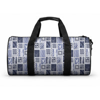 Vintage Aloha Block Quilt Duffle Bag Blue Inspired Lei Motifs LT9 One size Blue - Polynesian Pride