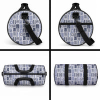 Vintage Aloha Block Quilt Duffle Bag Blue Inspired Lei Motifs LT9 - Polynesian Pride