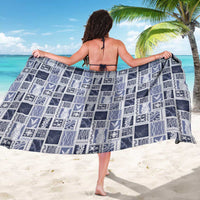 Vintage Aloha Block Quilt Sarong Blue Inspired Lei Motifs LT9 - Polynesian Pride