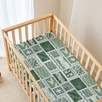 Vintage Aloha Block Quilt Baby Bed Cover Green Inspired Lei Motifs LT9 - Polynesian Pride