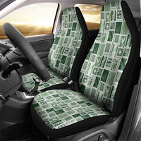 Vintage Aloha Block Quilt Car Seat Cover Green Inspired Lei Motifs LT9 - Polynesian Pride