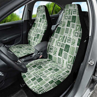 Vintage Aloha Block Quilt Car Seat Cover Green Inspired Lei Motifs LT9 - Polynesian Pride