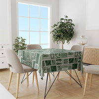 Vintage Aloha Block Quilt Tablecloth Green Inspired Lei Motifs LT9 - Polynesian Pride