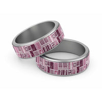 Vintage Aloha Block Quilt Classic Ring Pink Inspired Lei Motifs LT9 Sliver Pink - Polynesian Pride