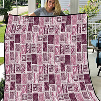 Vintage Aloha Block Quilt Quilt Pink Inspired Lei Motifs LT9 Pink - Polynesian Pride