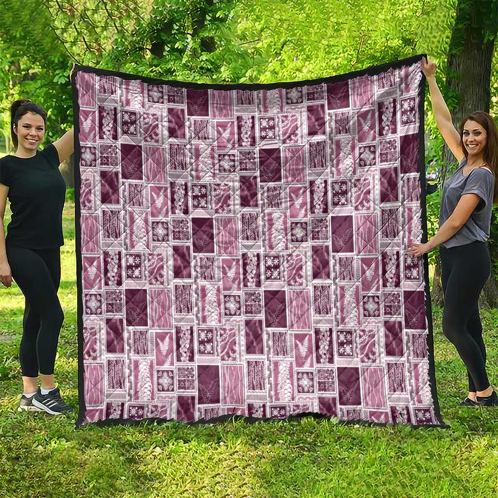 Vintage Aloha Block Quilt Quilt Pink Inspired Lei Motifs LT9 - Polynesian Pride