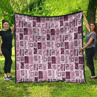 Vintage Aloha Block Quilt Quilt Pink Inspired Lei Motifs LT9 - Polynesian Pride