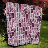 Vintage Aloha Block Quilt Quilt Pink Inspired Lei Motifs LT9 - Polynesian Pride