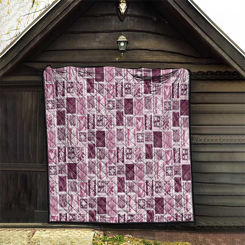 Vintage Aloha Block Quilt Quilt Pink Inspired Lei Motifs LT9 - Polynesian Pride