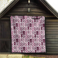 Vintage Aloha Block Quilt Quilt Pink Inspired Lei Motifs LT9 - Polynesian Pride