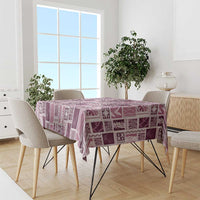 Vintage Aloha Block Quilt Tablecloth Pink Inspired Lei Motifs LT9 - Polynesian Pride