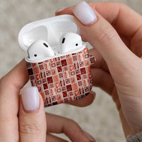 Vintage Aloha Block Quilt AirPods Case Red Inspired Lei Motifs LT9 - Polynesian Pride