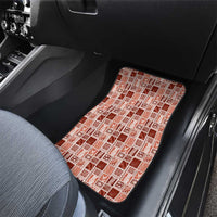 Vintage Aloha Block Quilt Car Mats Red Inspired Lei Motifs LT9 - Polynesian Pride