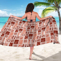 Vintage Aloha Block Quilt Sarong Red Inspired Lei Motifs LT9 - Polynesian Pride