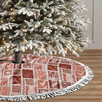 Vintage Aloha Block Quilt Tree Skirt Red Inspired Lei Motifs LT9 - Polynesian Pride