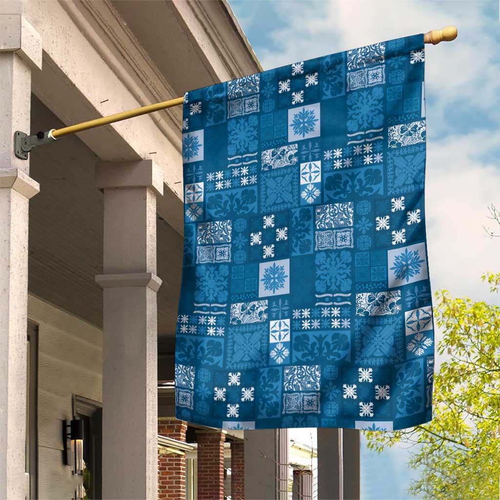 Vintage Hawaiian Quilting Patterns Garden Flag Blue Style Tribal Fabric Patchwork LT9 House Flag Blue - Polynesian Pride