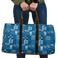 Vintage Hawaiian Quilting Patterns Travel Bag Blue Style Tribal Fabric Patchwork LT9 Blue - Polynesian Pride