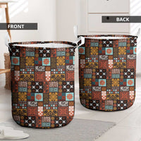 Vintage Hawaiian Quilting Patterns Laundry Basket Brown Style Tribal Fabric Patchwork LT9 - Polynesian Pride