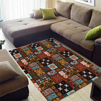 Vintage Hawaiian Quilting Patterns Area Rug Brown Style Tribal Fabric Patchwork LT9 - Polynesian Pride