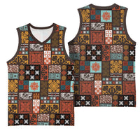 Vintage Hawaiian Quilting Patterns Basketball Jersey Brown Style Tribal Fabric Patchwork LT9 - Polynesian Pride