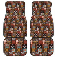 Vintage Hawaiian Quilting Patterns Car Mats Brown Style Tribal Fabric Patchwork LT9 - Polynesian Pride