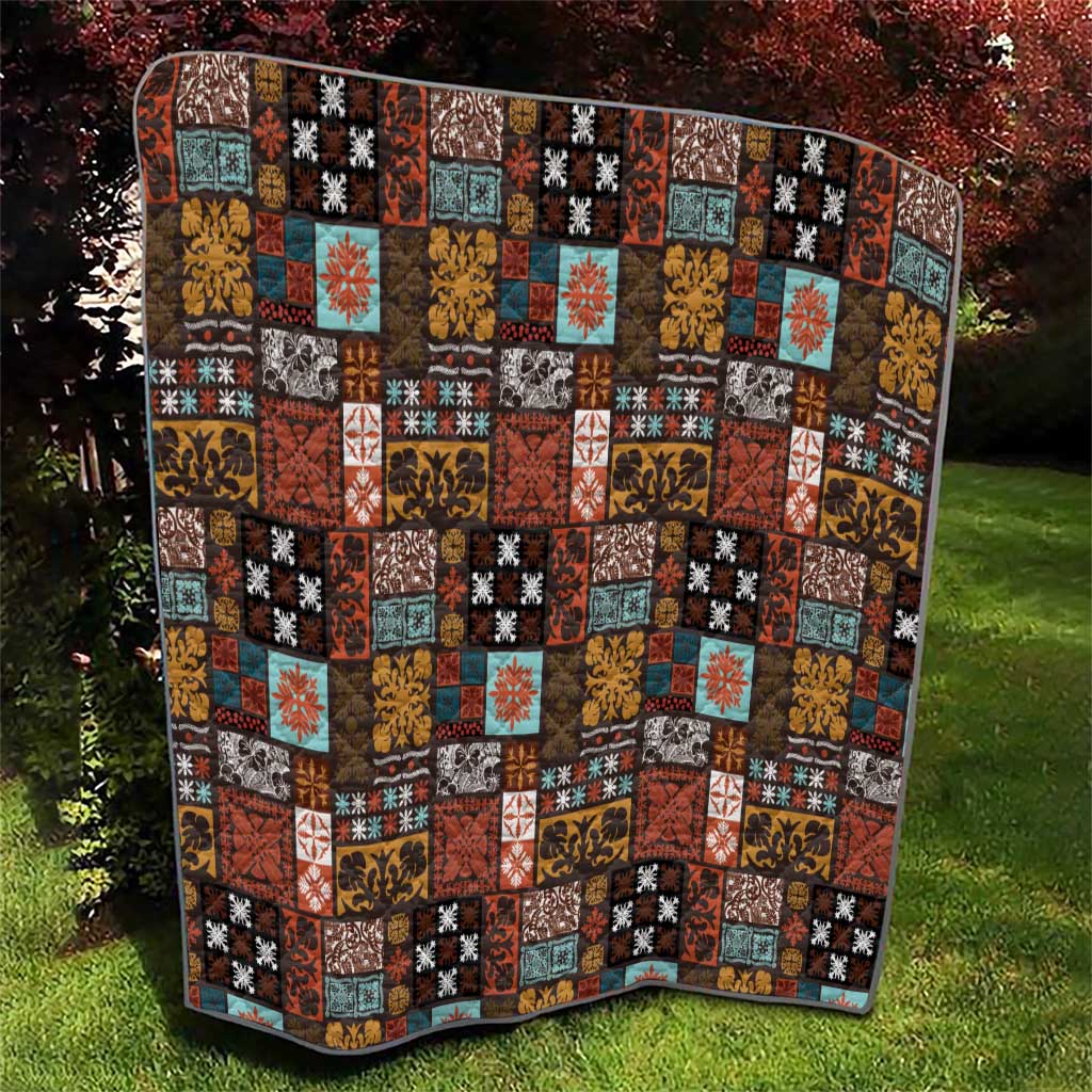 Vintage Hawaiian Quilting Patterns Quilt Brown Style Tribal Fabric Patchwork LT9 - Polynesian Pride