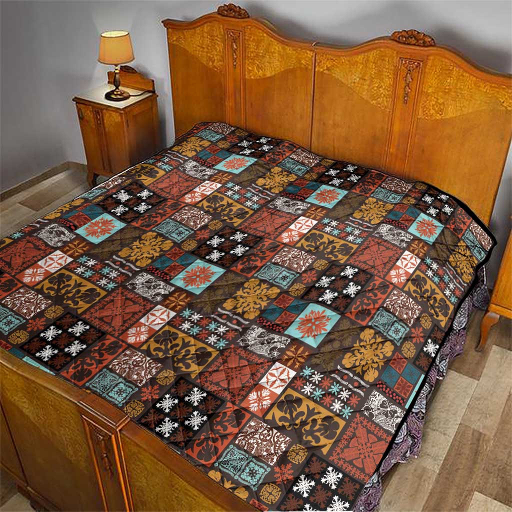 Vintage Hawaiian Quilting Patterns Quilt Brown Style Tribal Fabric Patchwork LT9 - Polynesian Pride