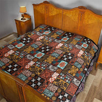 Vintage Hawaiian Quilting Patterns Quilt Brown Style Tribal Fabric Patchwork LT9 - Polynesian Pride