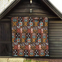 Vintage Hawaiian Quilting Patterns Quilt Brown Style Tribal Fabric Patchwork LT9 - Polynesian Pride