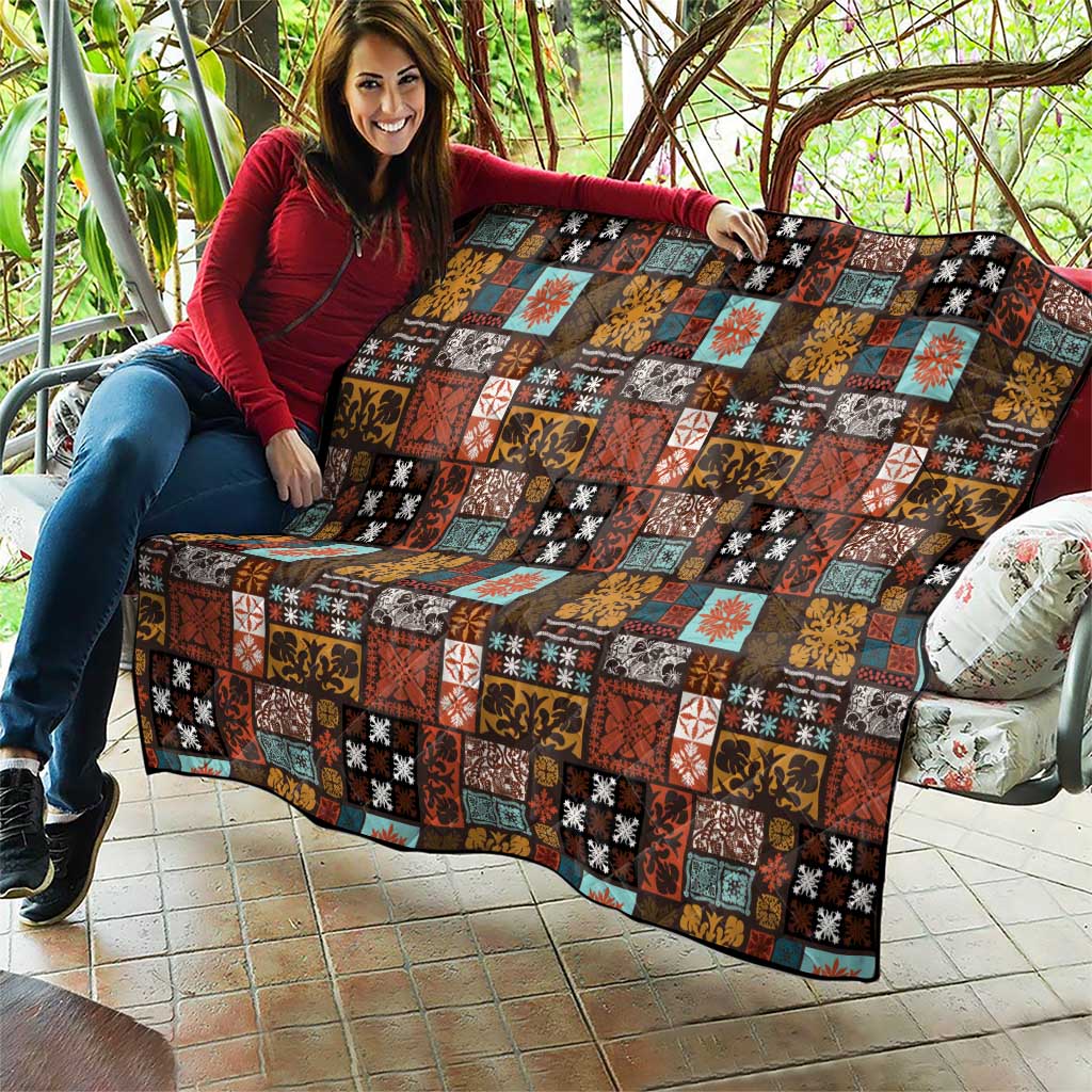 Vintage Hawaiian Quilting Patterns Quilt Brown Style Tribal Fabric Patchwork LT9 - Polynesian Pride