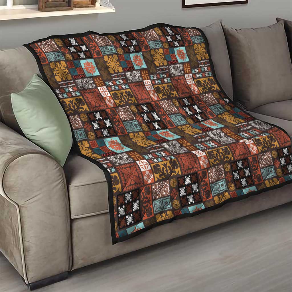 Vintage Hawaiian Quilting Patterns Quilt Brown Style Tribal Fabric Patchwork LT9 - Polynesian Pride