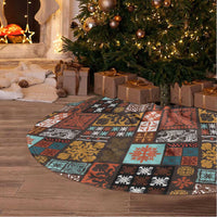 Vintage Hawaiian Quilting Patterns Tree Skirt Brown Style Tribal Fabric Patchwork LT9 - Polynesian Pride