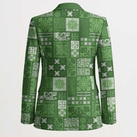 Vintage Hawaiian Quilting Patterns Blazer Green Style Tribal Fabric Patchwork LT9 - Polynesian Pride